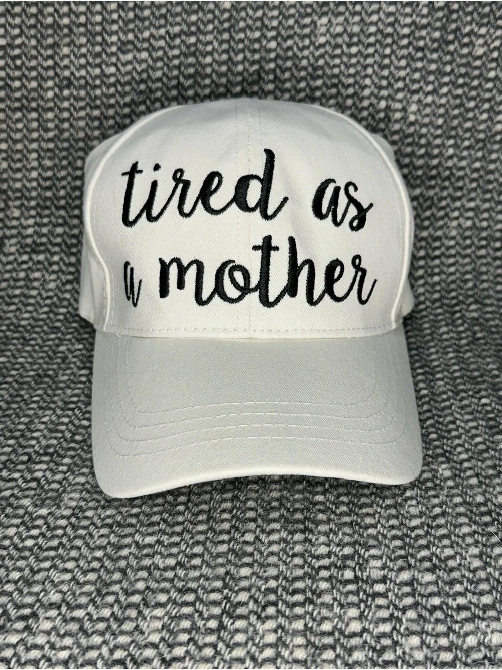 C.C. Boutique “Tired as a Mother” White Cap